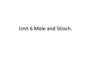Unit 6 Mole and Stioch.