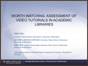 Worth Watching: Assessment of Video Tutorials in