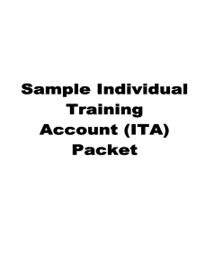 ITA Packet - South Central Workforce Council