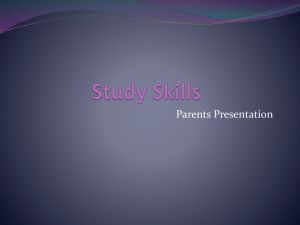 What are study skills?
