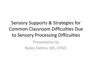 Sensory Supports & Strategies for Common Classroom Issues Due