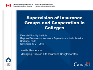 Supervision of Insurance Groups and Cooperation in
