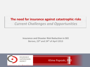 The need for insurance against catastrophic risks