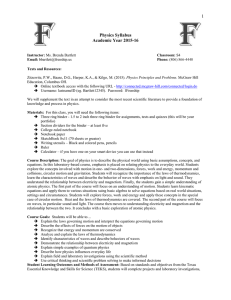 Physics Syllabus