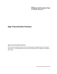 App-V Security Best Practices Guide