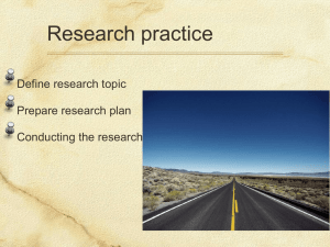 Research Planning