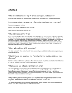 What wages are reflected on the Form W-2?