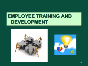 EMPLOYEE Training and Development