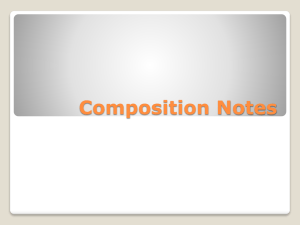 Composition Notes MLA Format