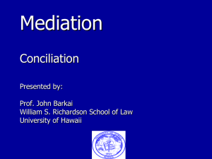 Mediation PPT - University of Hawaii