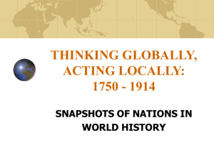 THINKING GLOBALLY, ACTING LOCALLY: 1750