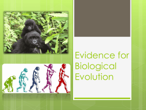 Evidence for Biological Evolution
