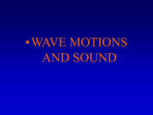Chapter 6 - "Wave Motions and Sound"