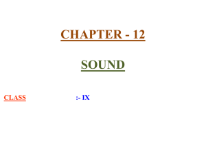 chapter - 12 sound - CBSEScienceLearning.in