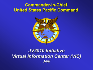 U.S. Pacific Command's Virtual Information Center (VIC)