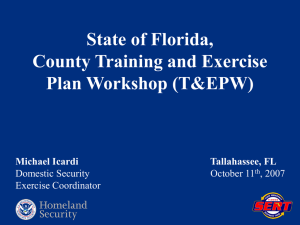 Training and Exercise Plan Workshop (T&EPW)