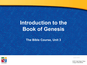 PowerPoint Introduction to the Book of Genesis