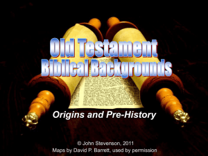 Old Testament Biblical Backgrounds
