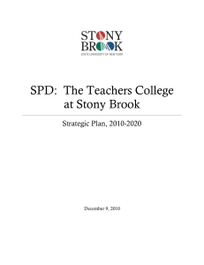 SPD: The Teachers College at Stony Brook