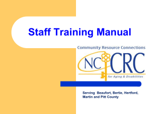 CRC Provider Staff Training PowerPoint Presentation