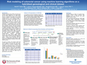 Risk Modeling of Colorectal Cancer Using Machine Learning