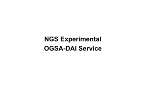 OGSA-DAI and the NGS