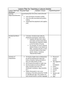 Lesson Plan for Teaching a Leisure Activity Lesson Title/Topic