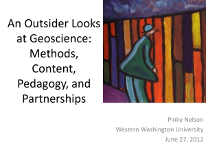An Outsider Looks at Geoscience: Methods, Content