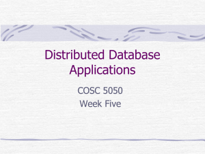 Distributed Database Applications