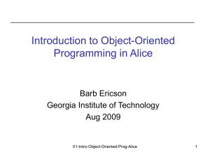 01-Intro-Object-Oriented-Prog-Alice - Coweb