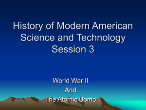 History of Modern American Science and Technology Session 3