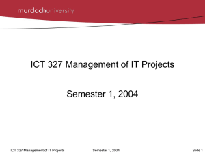 ICT 327 Topic 01 2004 Semester 1