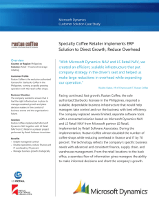 Microsoft Dynamics Customer Solution Case Study Specialty Coffee