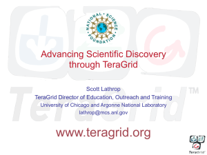 Advancing Scientific Discovery through TeraGrid