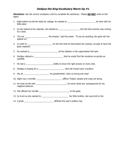Oedipus Rex Short Essays Sophocles And Oedipus Rex Introduction Much Ado About Nothing Vocabulary Warmup