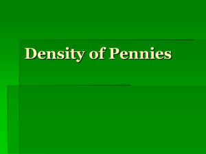 Density of Pennies - Miss Clark's Website