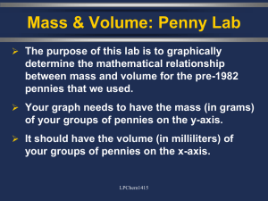 Mass & Volume: Penny Lab