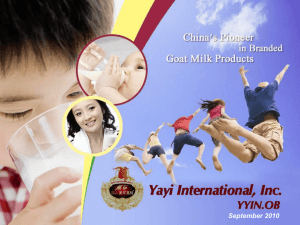 YYIN FNL - Yayi International Inc.