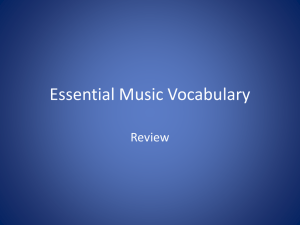 Essential Music Vocabulary