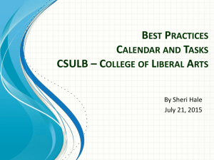 Best Practices – Calendar and Tasks