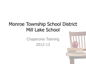 chaperone's authority - Monroe Township School District