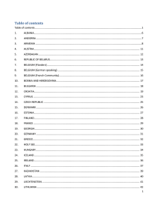 Table of contents - No Hate Speech Movement