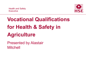 Vocational qualifications for health and safety in agriculture