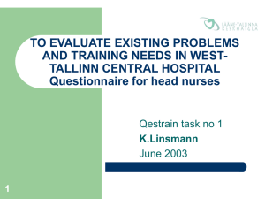 ESTONIA: 1 hospital (Tallinn)