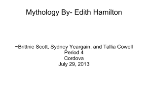 Mythology By- Edith Hamilton