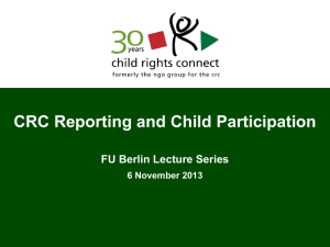 How Children can Participate CRC reporting