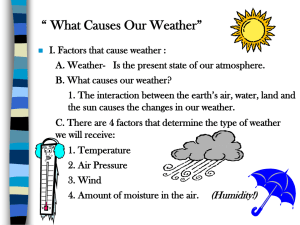 “ What Causes Our Weather”
