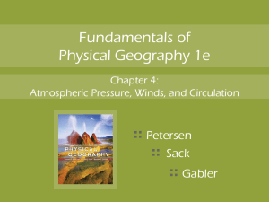 Atmospheric Pressure, Winds, and Circulation - GEO