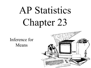 AP Statistics Chapter 11 - Peacock