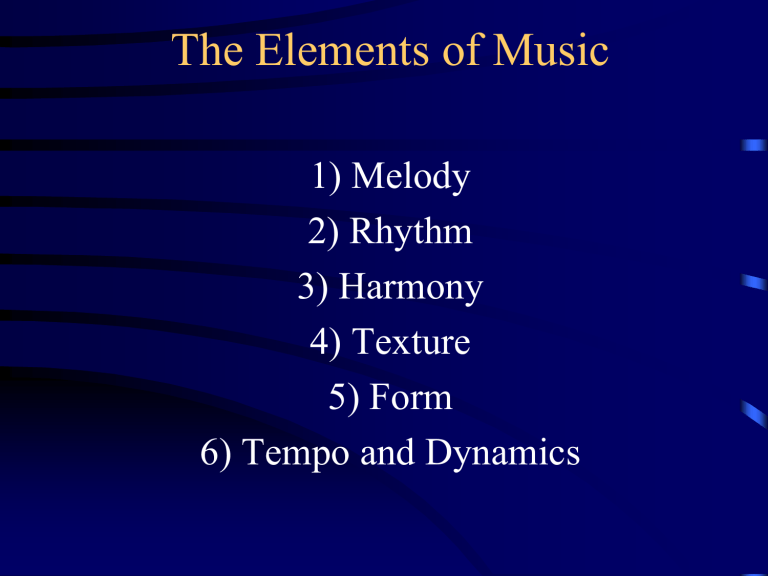 What Are The 5 Main Elements Of Music